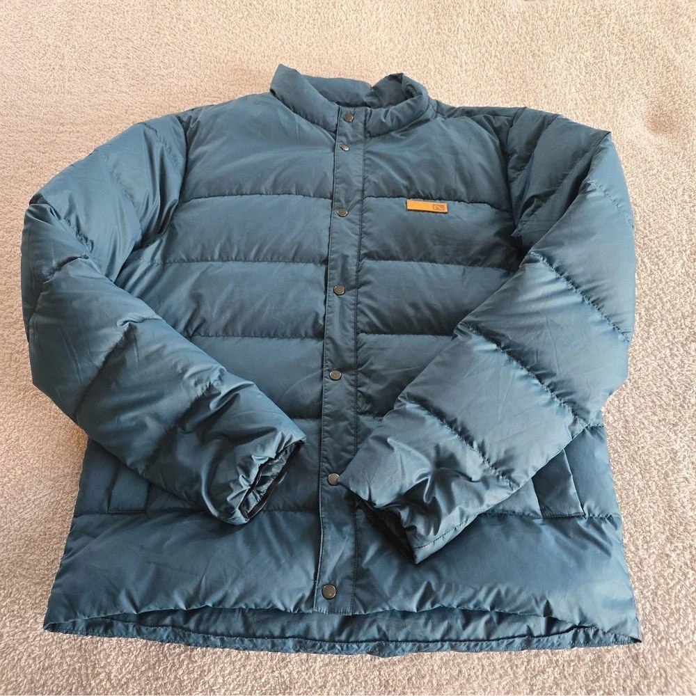 Flylow Men's Puffer Goose Down Jacket Coat Green Size L Outdoor Ski Snowboard